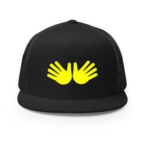 W Hands Trucker Hat, Funny, W Emoji